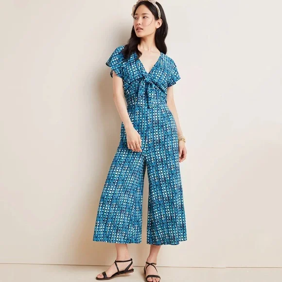 Anthropologie Havana Abstract Wide-Leg Jumpsuit - Picture 1 of 3